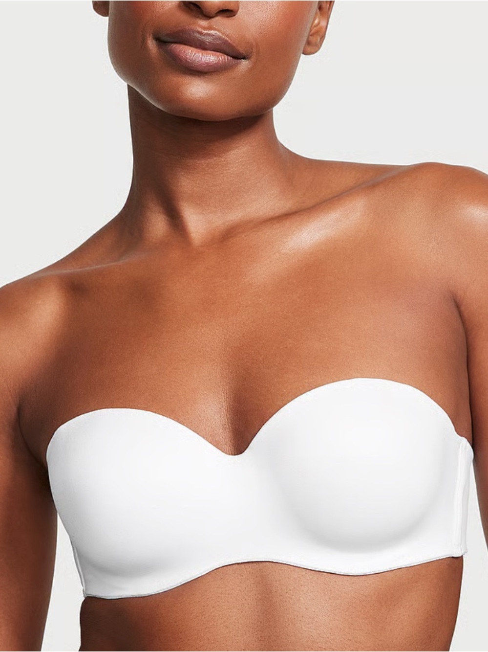 Victoria's Secret White Strapless Convertible T-Shirt Bra